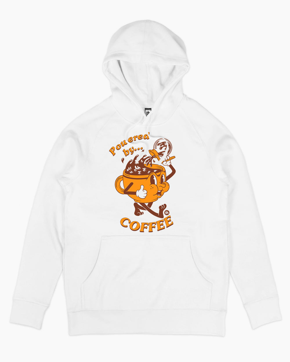Powered by Coffee Hoodie Australia Online #colour_white