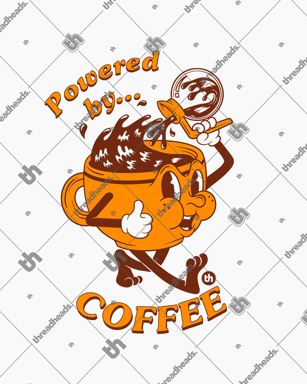 Powered by Coffee T-Shirt Australia Online #colour_white