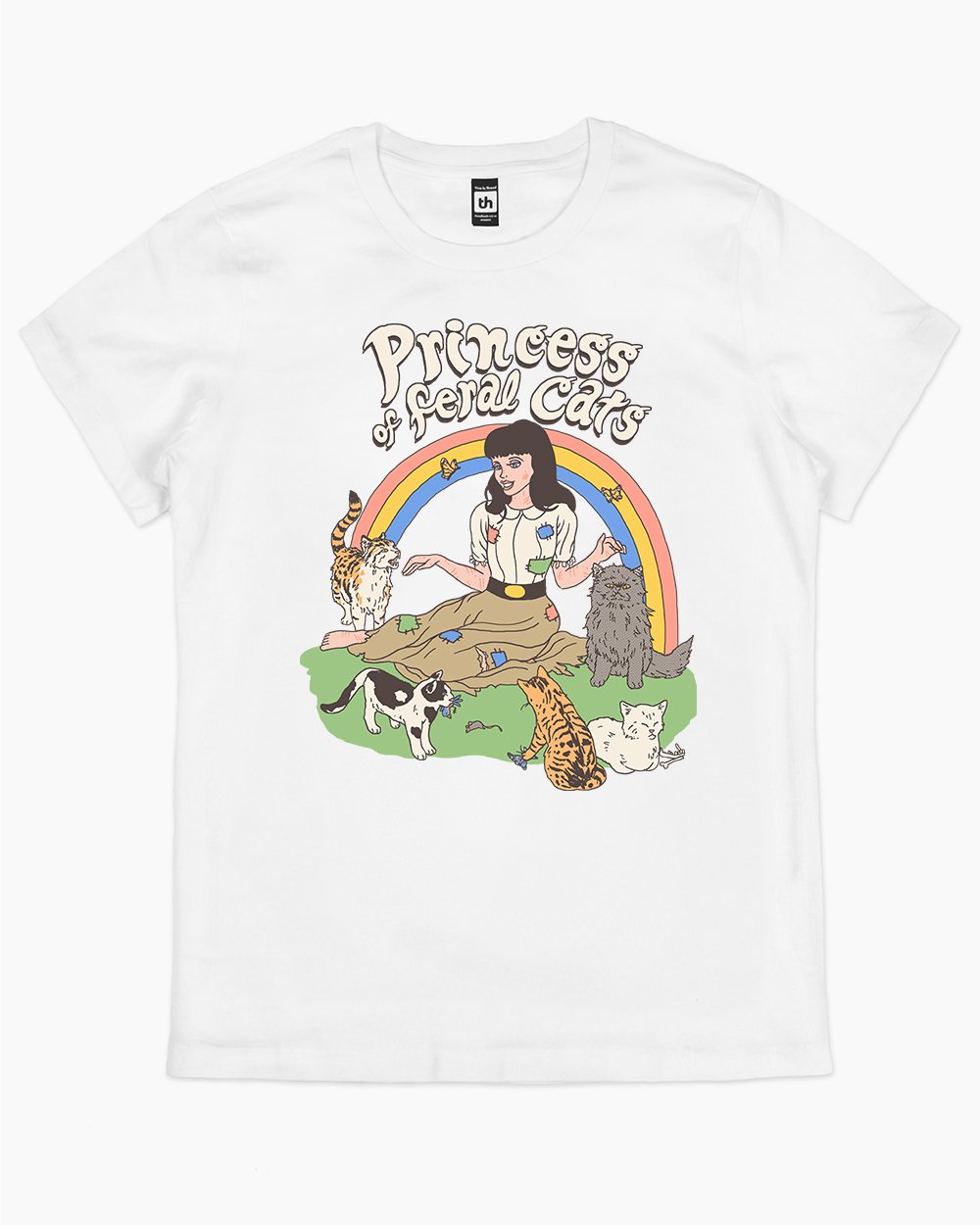 Princess of Feral Cats T-Shirt Australia Online #colour_white