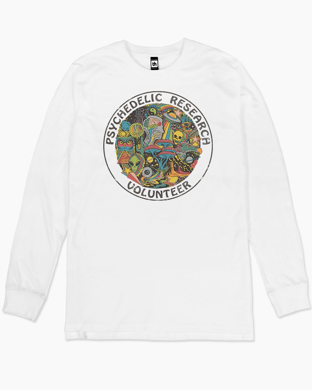 Psychedelic Research Volunteer Long Sleeve Australia Online #colour_white