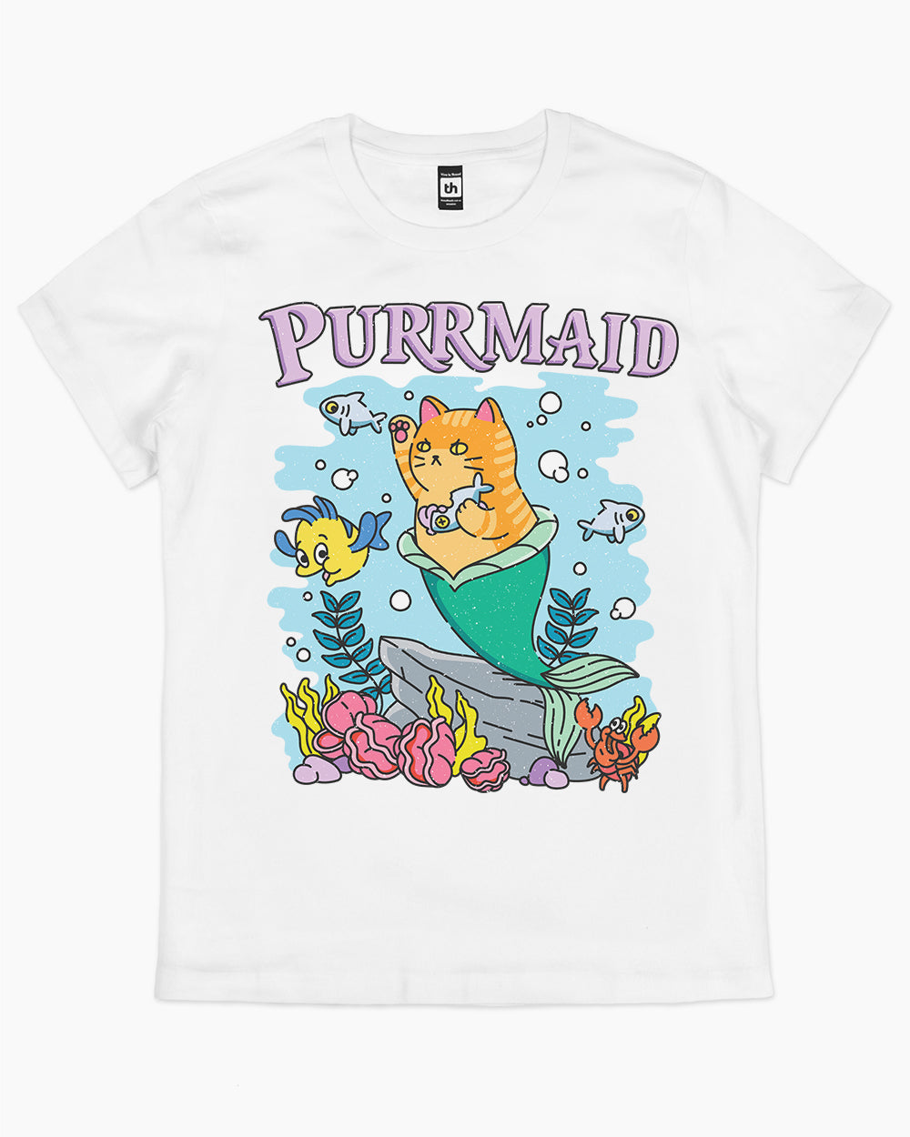 Purrmaid T-Shirt Australia Online #colour_white