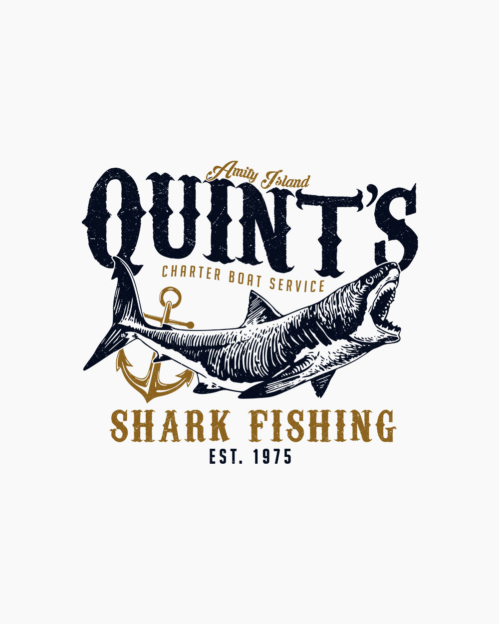 Quint's Shark Fishing Long Sleeve Australia Online #colour_white