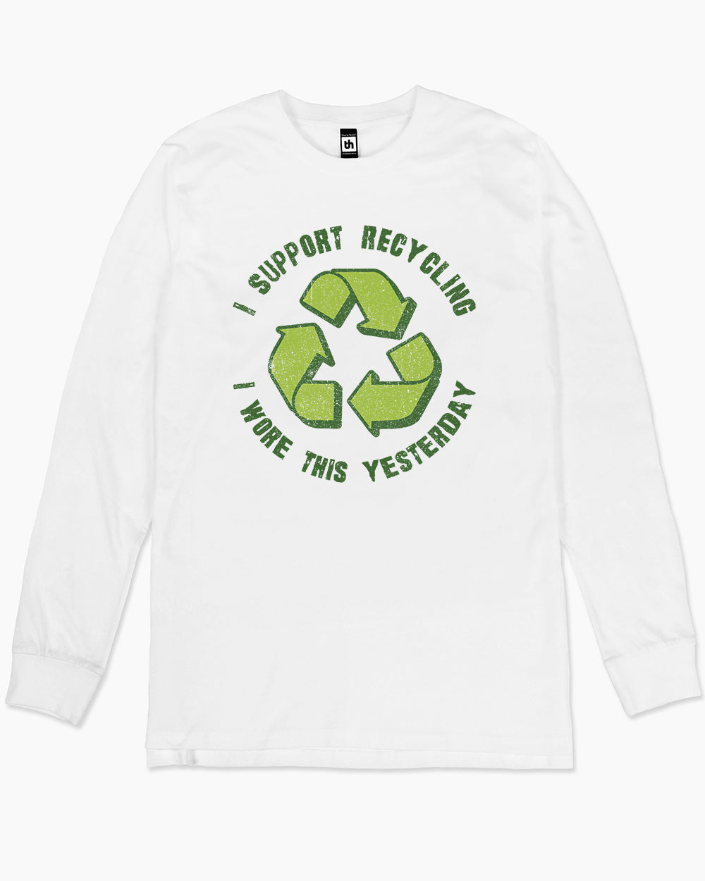 I Support Recycling Long Sleeve Australia Online #colour_white