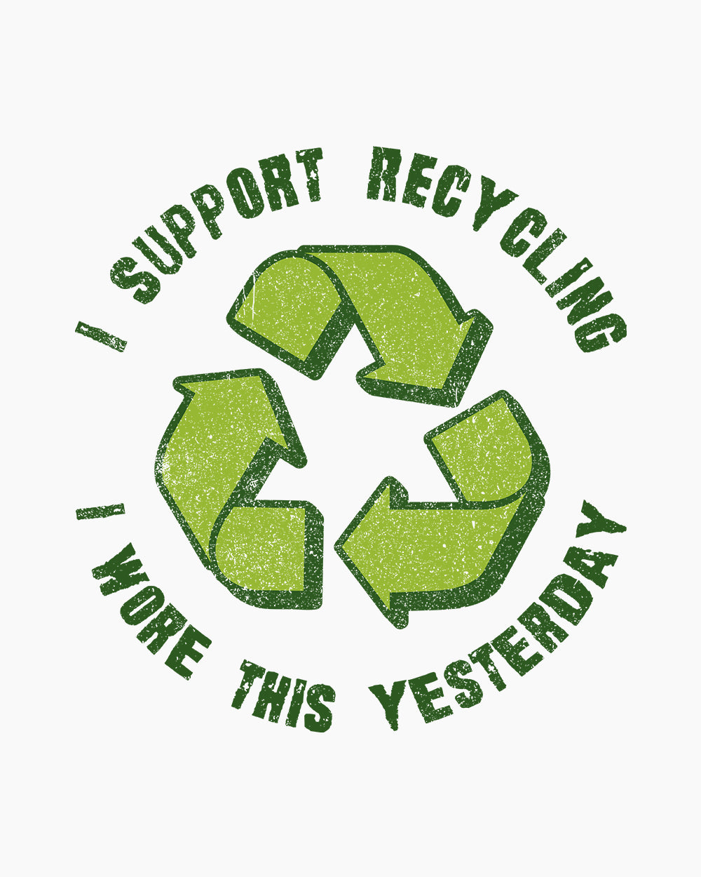 I Support Recycling Long Sleeve Australia Online #colour_white