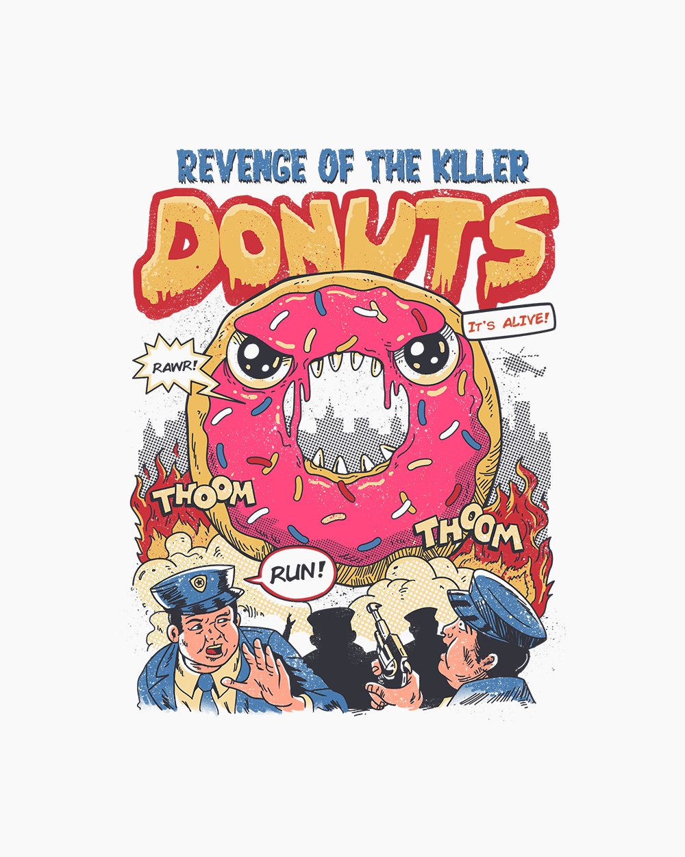 Revenge of the Killer Donuts T-Shirt Australia Online #colour_white