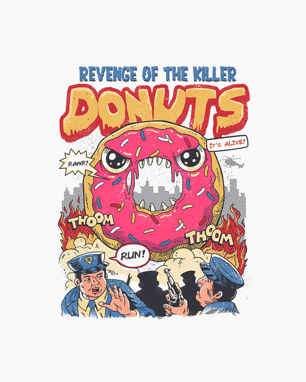 Revenge of the Killer Donuts Hoodie Australia Online #colour_white