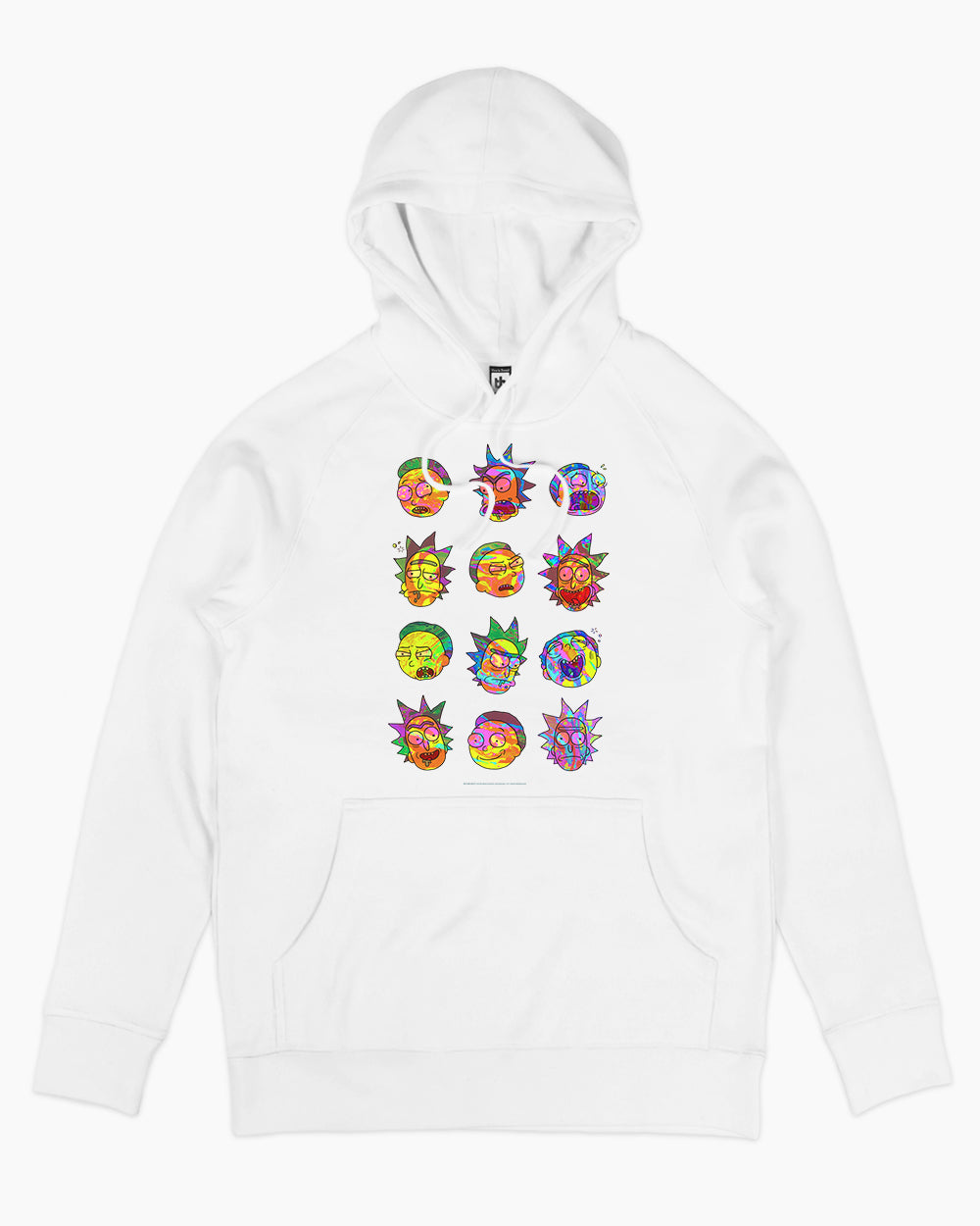Rick and Morty Many Faces Hoodie Australia Online #colour_white