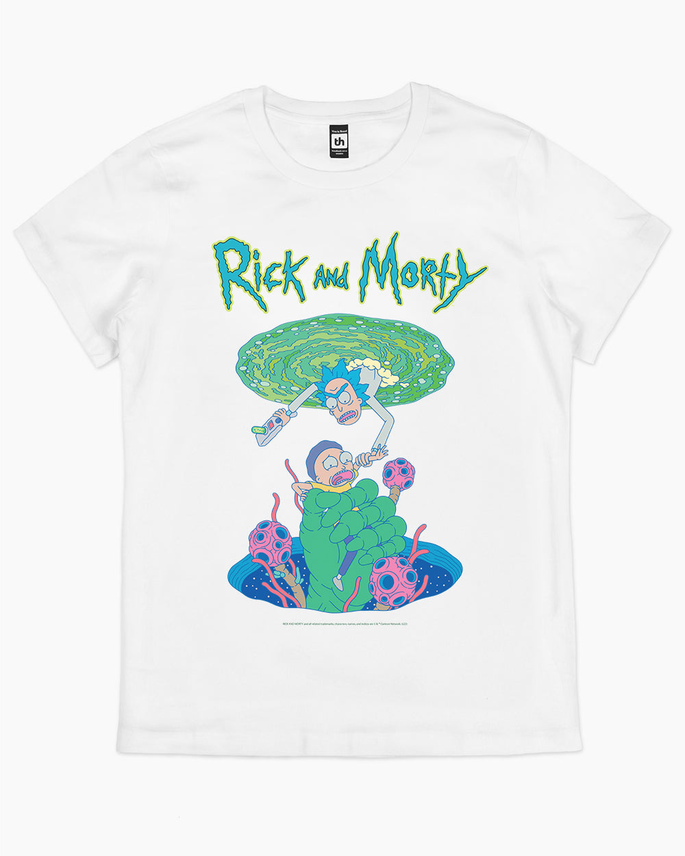 Rick and Morty Portal T-Shirt Australia Online #colour_white
