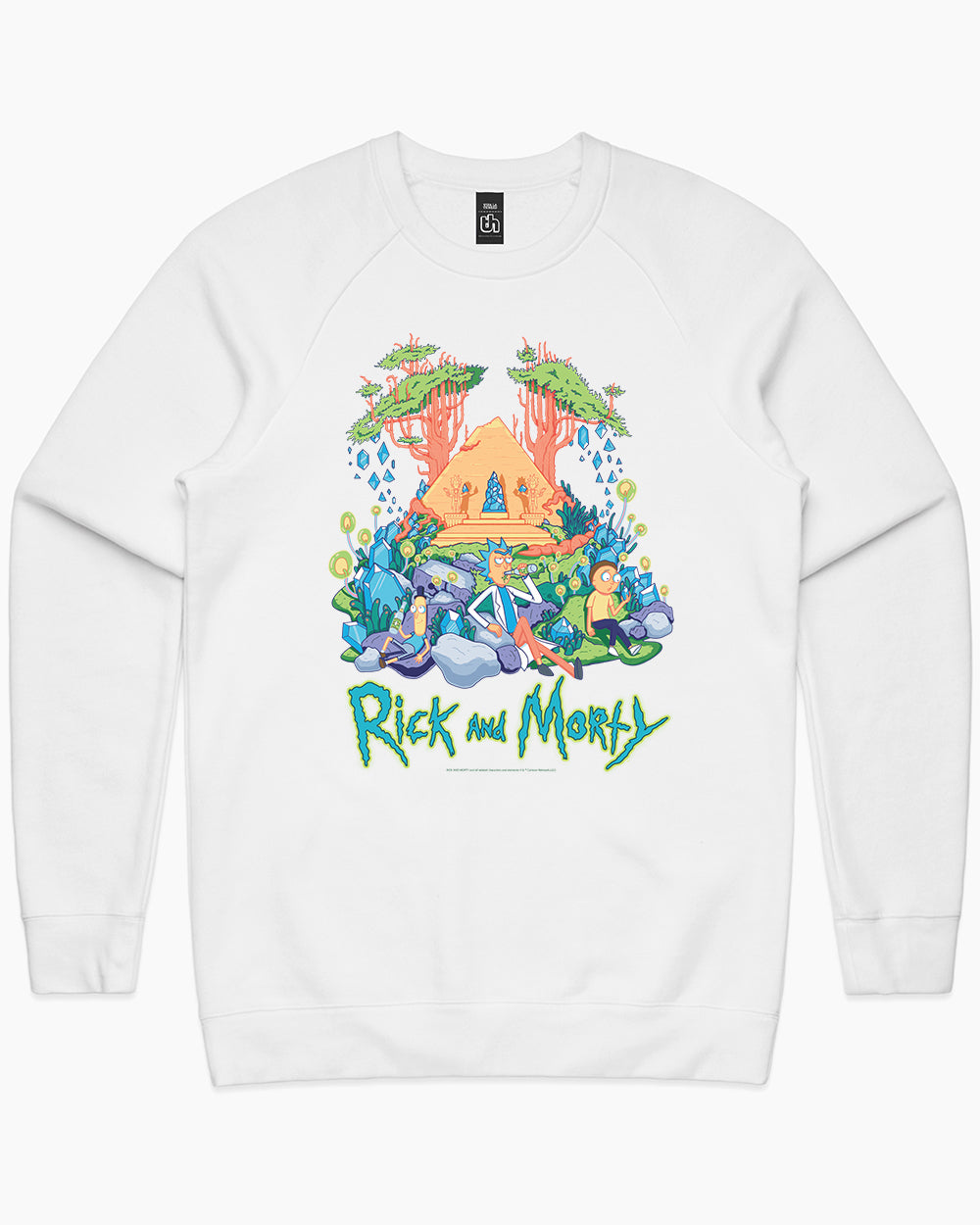 Rick and Morty Rest and Relaxation Sweater Australia Online #colour_white