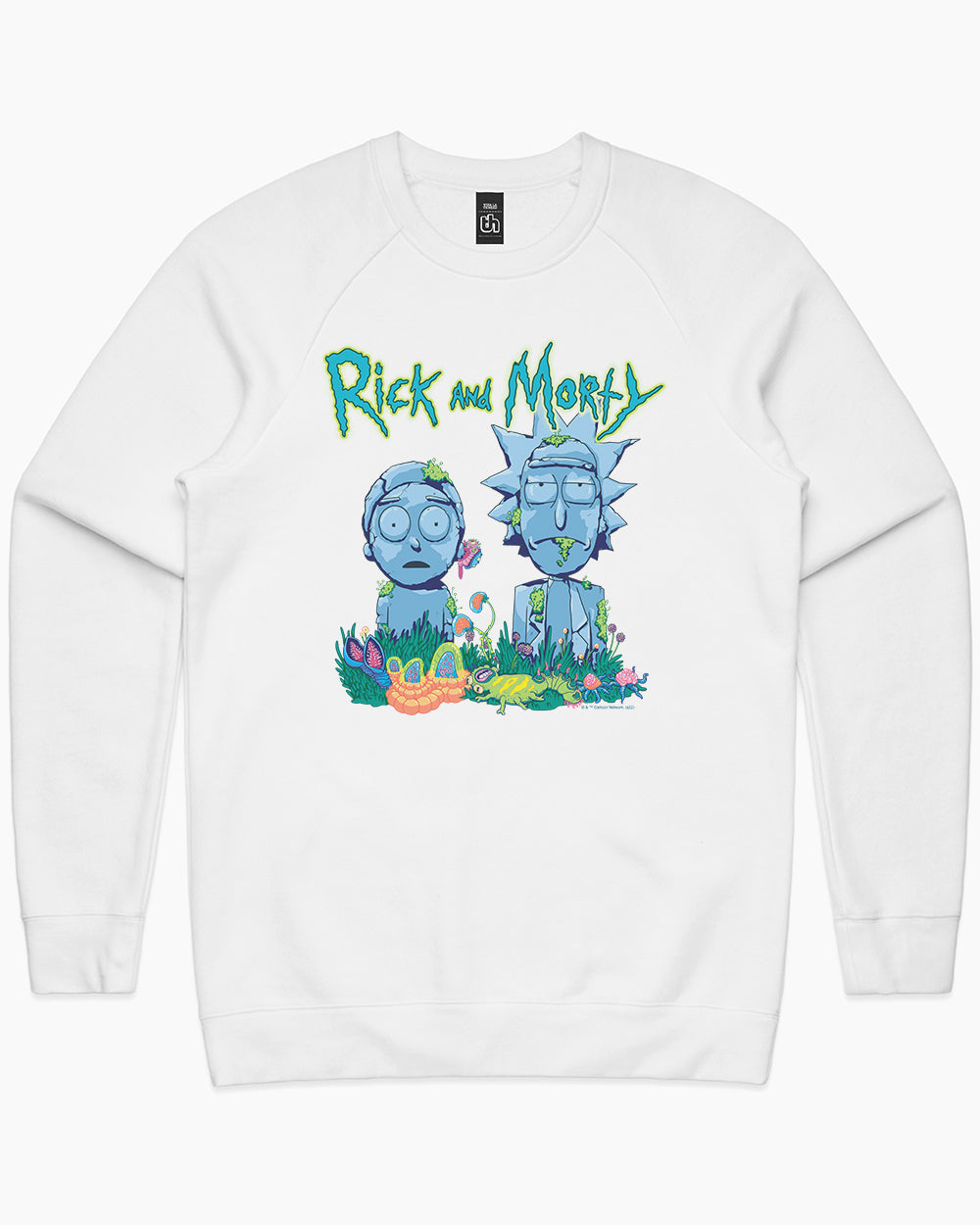 Rick and Morty Statues Sweater Australia Online #colour_white