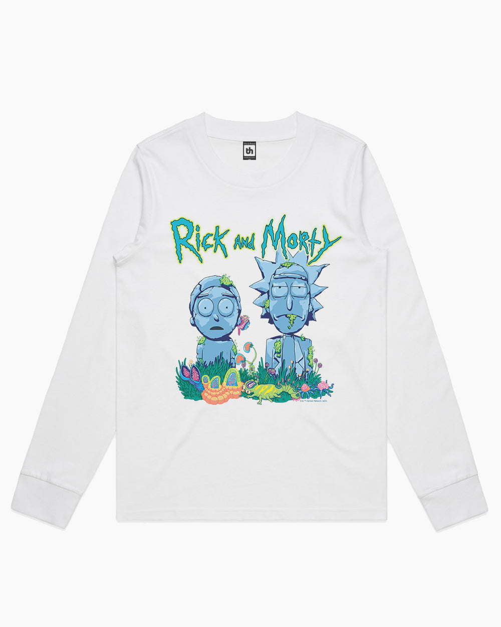 Rick and Morty Statues Long Sleeve Australia Online #colour_white