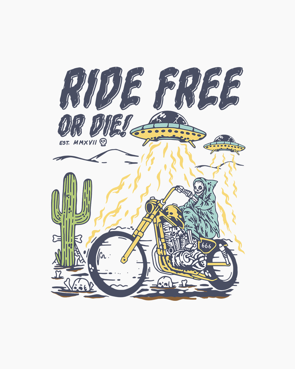 Ride Free T-Shirt Australia Online #colour_white