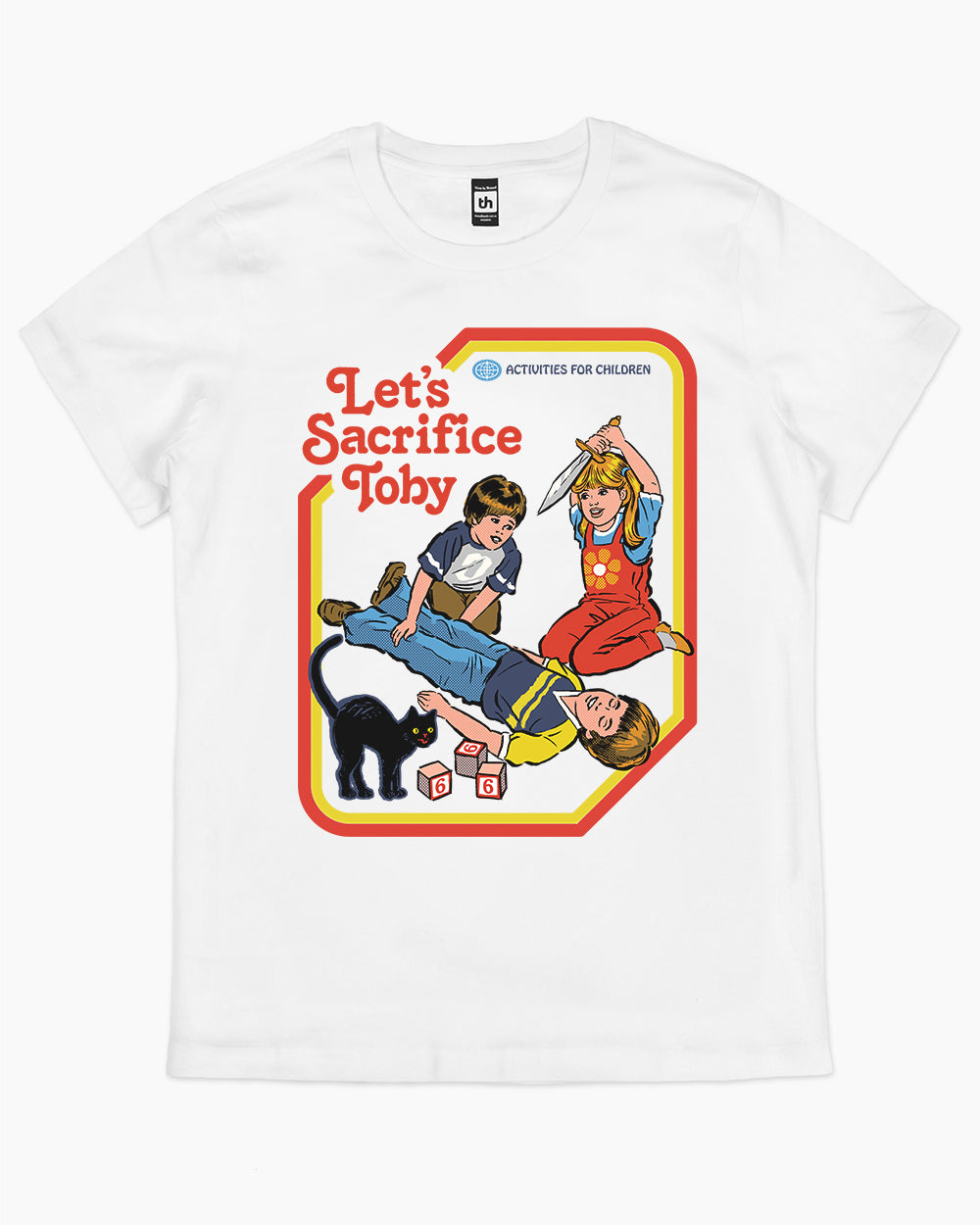 Let's Sacrifice Toby T-Shirt Australia Online #colour_white