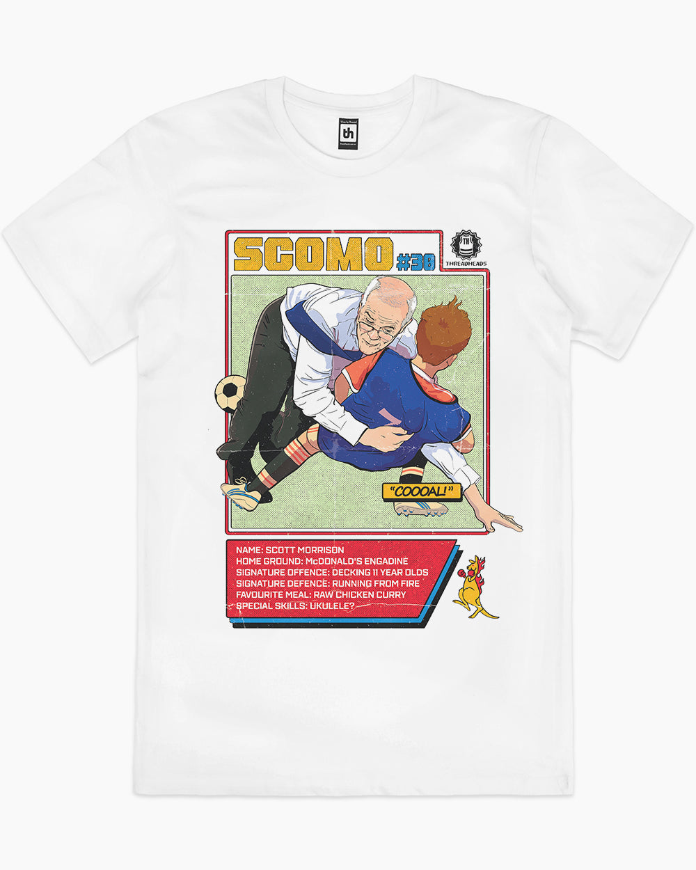 Scomo Tackle T-Shirt Australia Online #colour_white