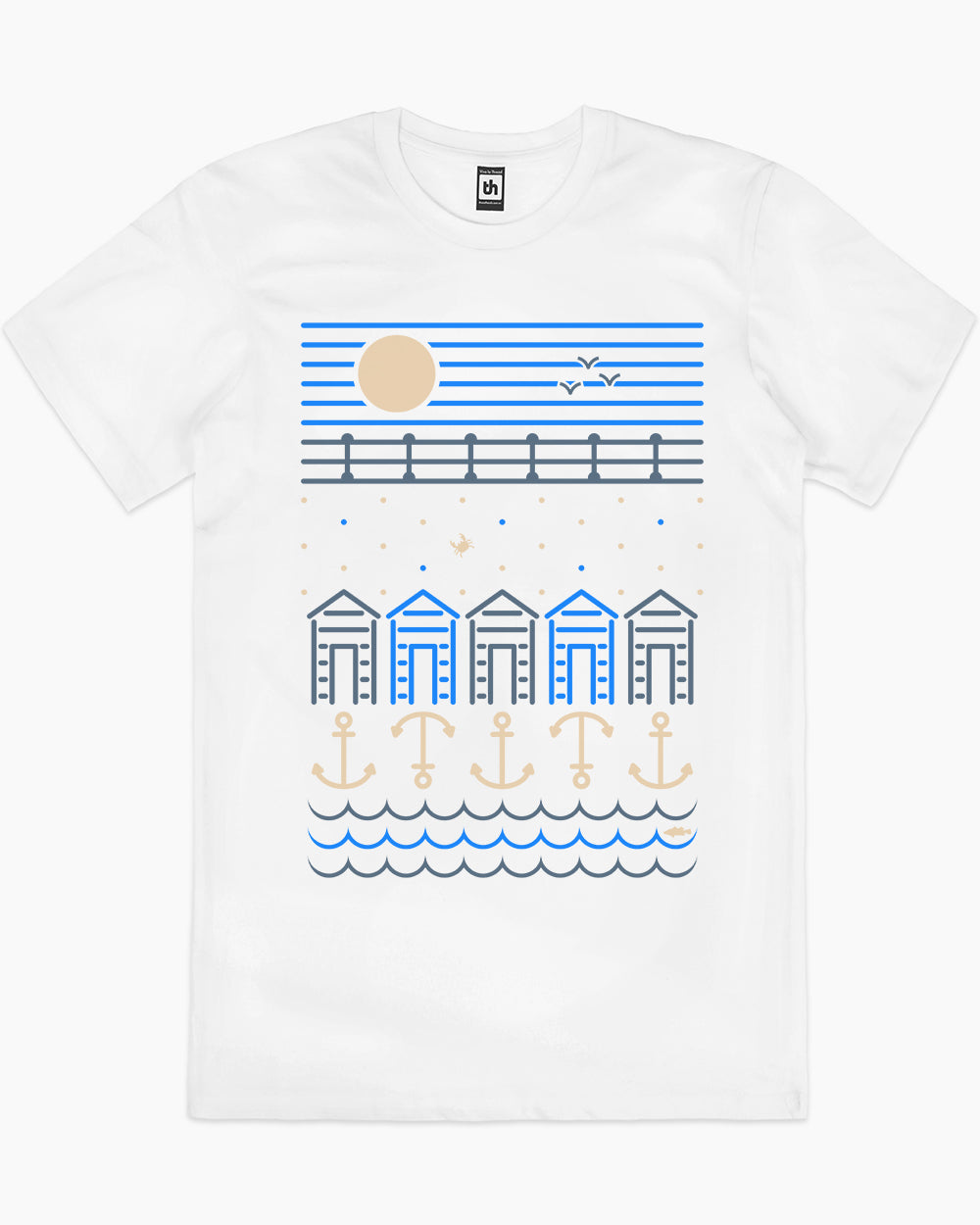 Seaside Shores T-Shirt Australia Online #colour_white
