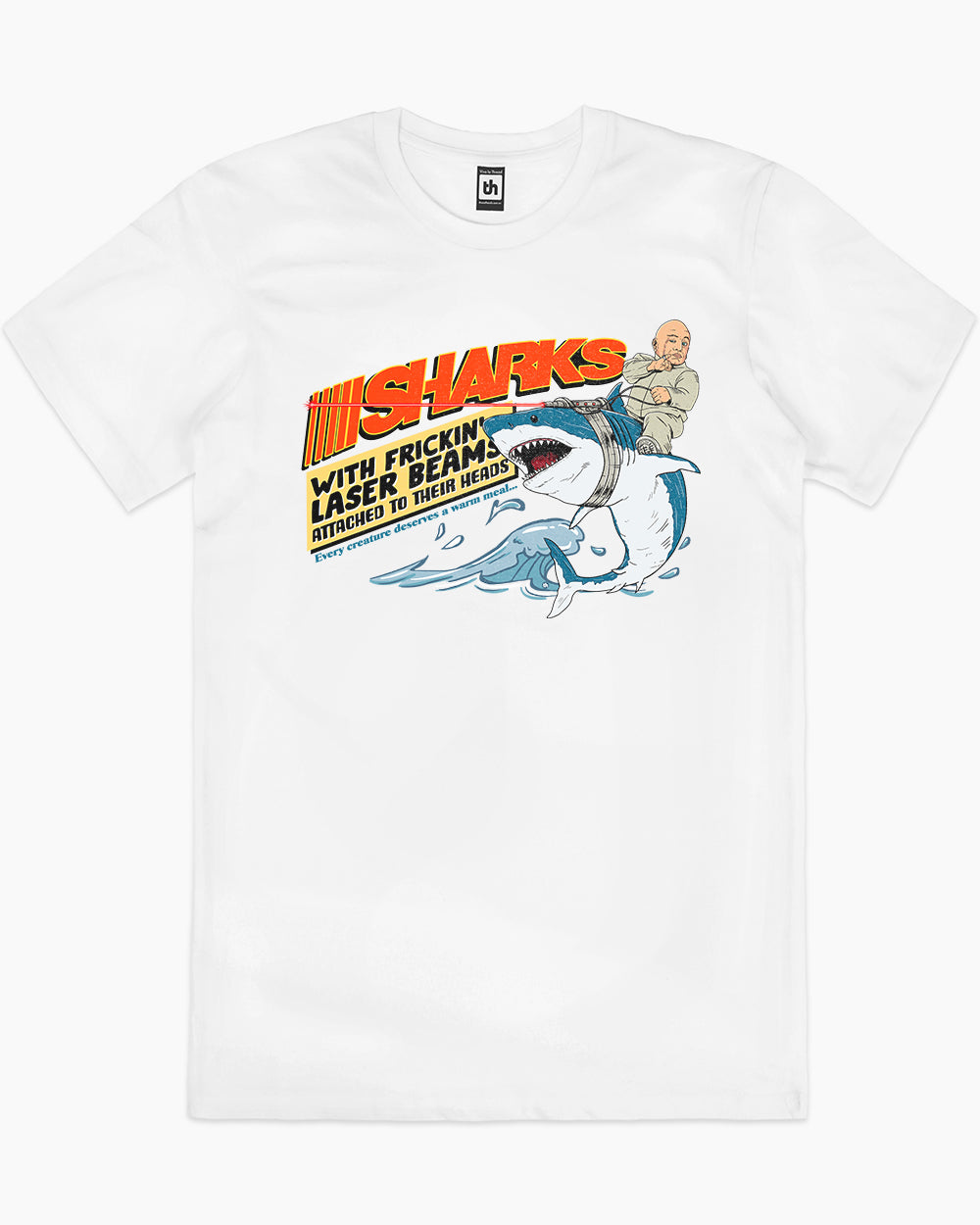 Sharks with Frickin' Laser Beams T-Shirt Australia Online #colour_white