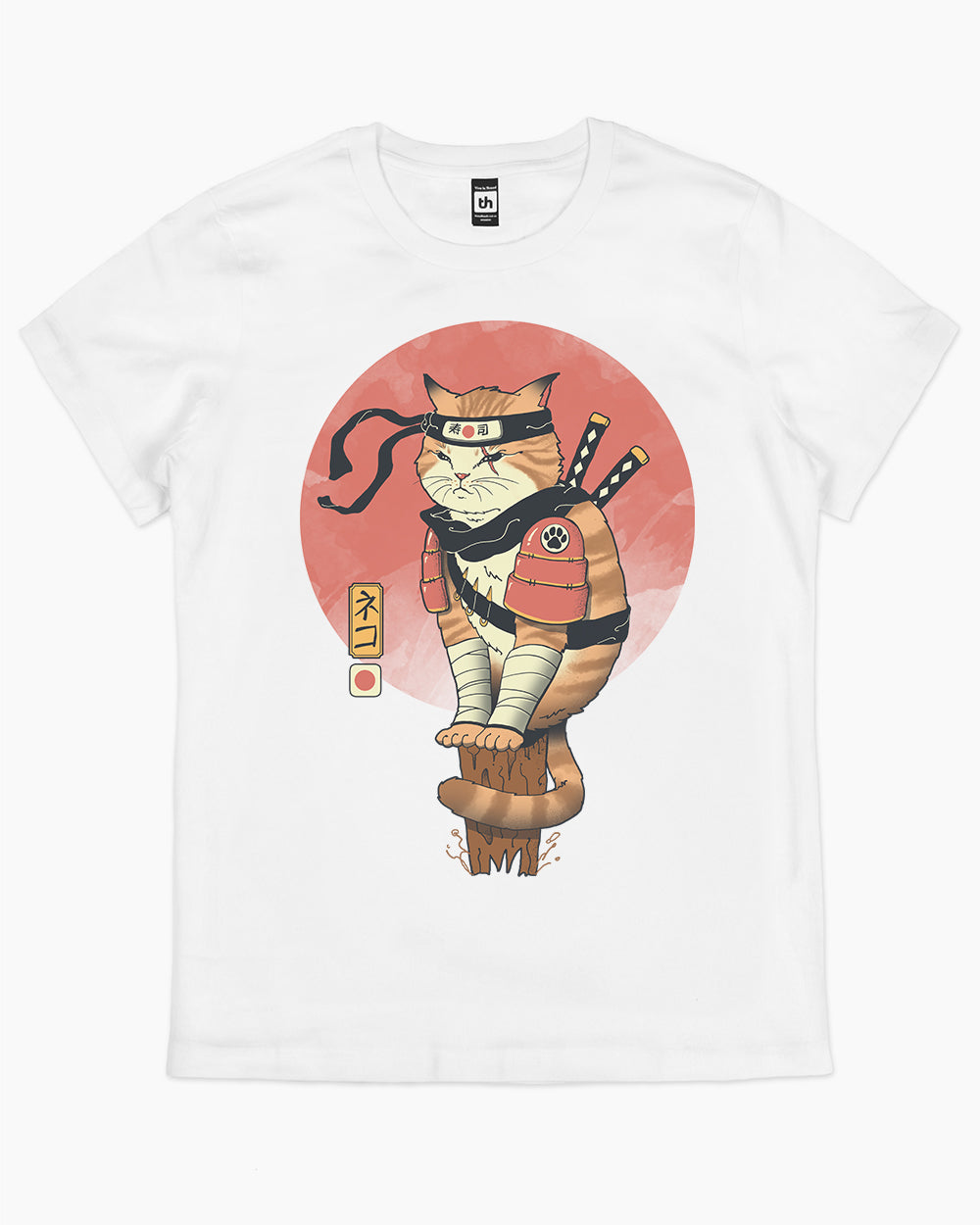 Shinobi Cat T-Shirt Australia Online #colour_white