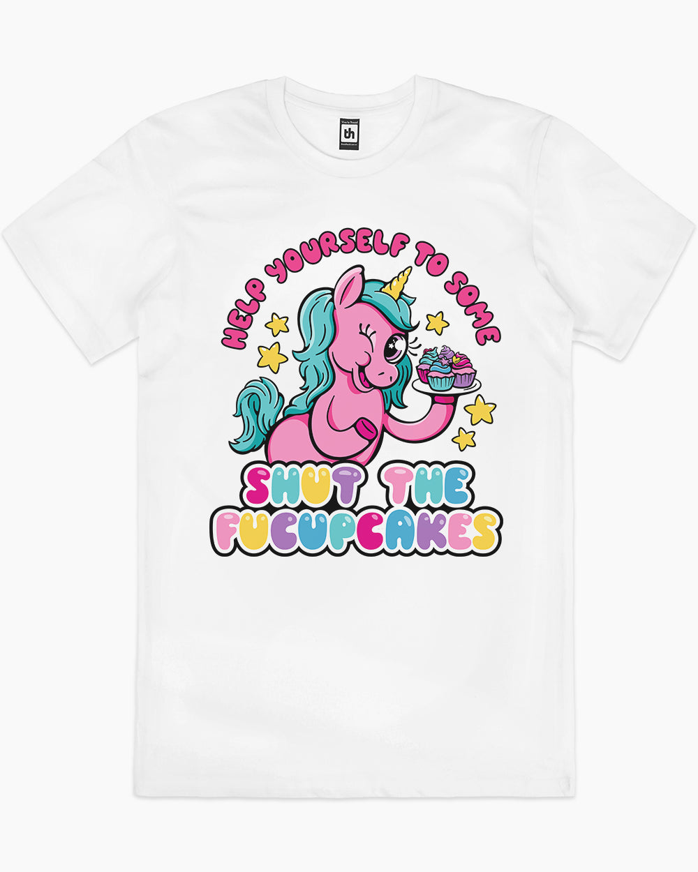 Shut the Fucupcakes T-Shirt Australia Online #colour_white