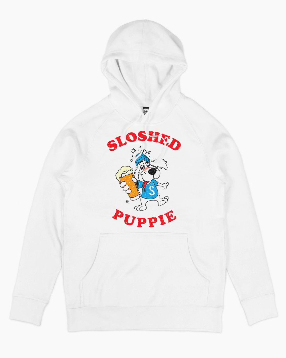 Sloshed Puppie Hoodie Australia Online #colour_white