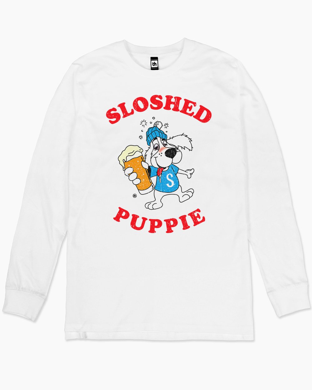 Sloshed Puppie Long Sleeve Australia Online #colour_white
