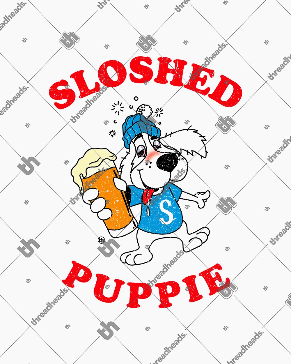 Sloshed Puppie Hoodie Australia Online #colour_white