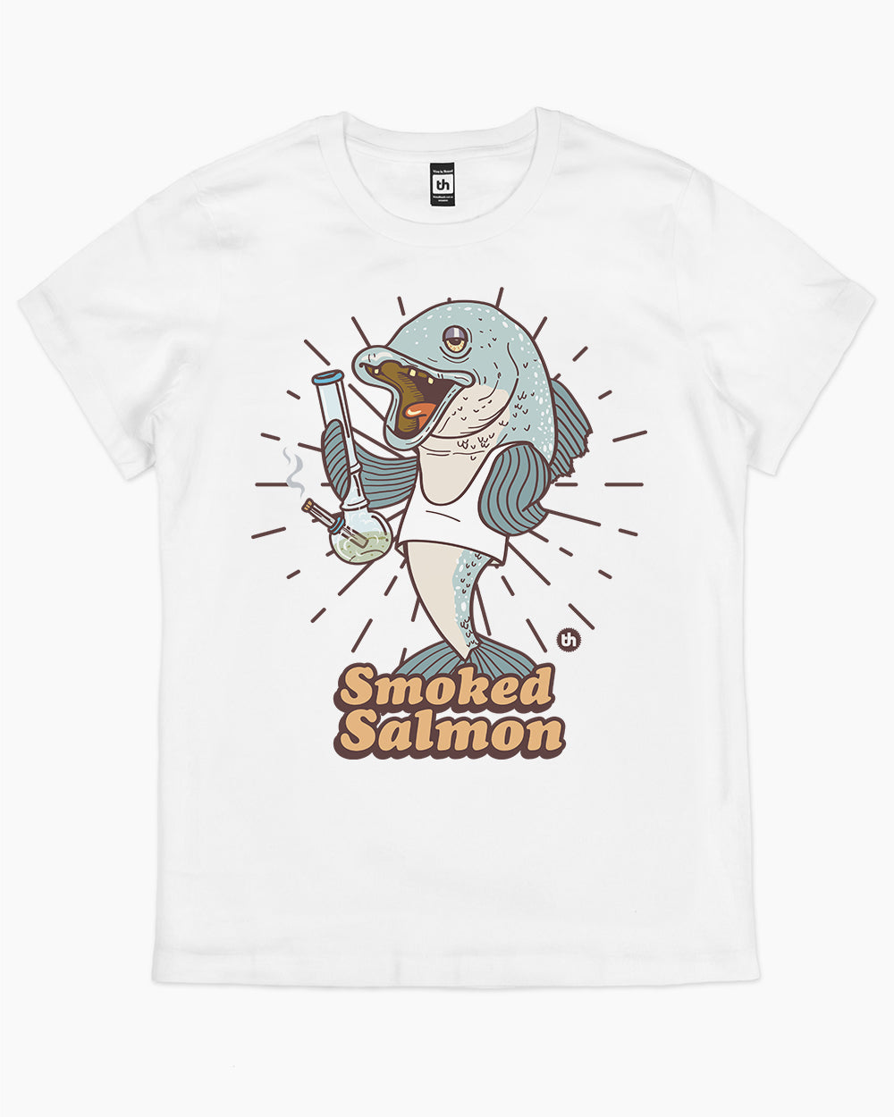Smoked Salmon T-Shirt Australia Online #colour_white