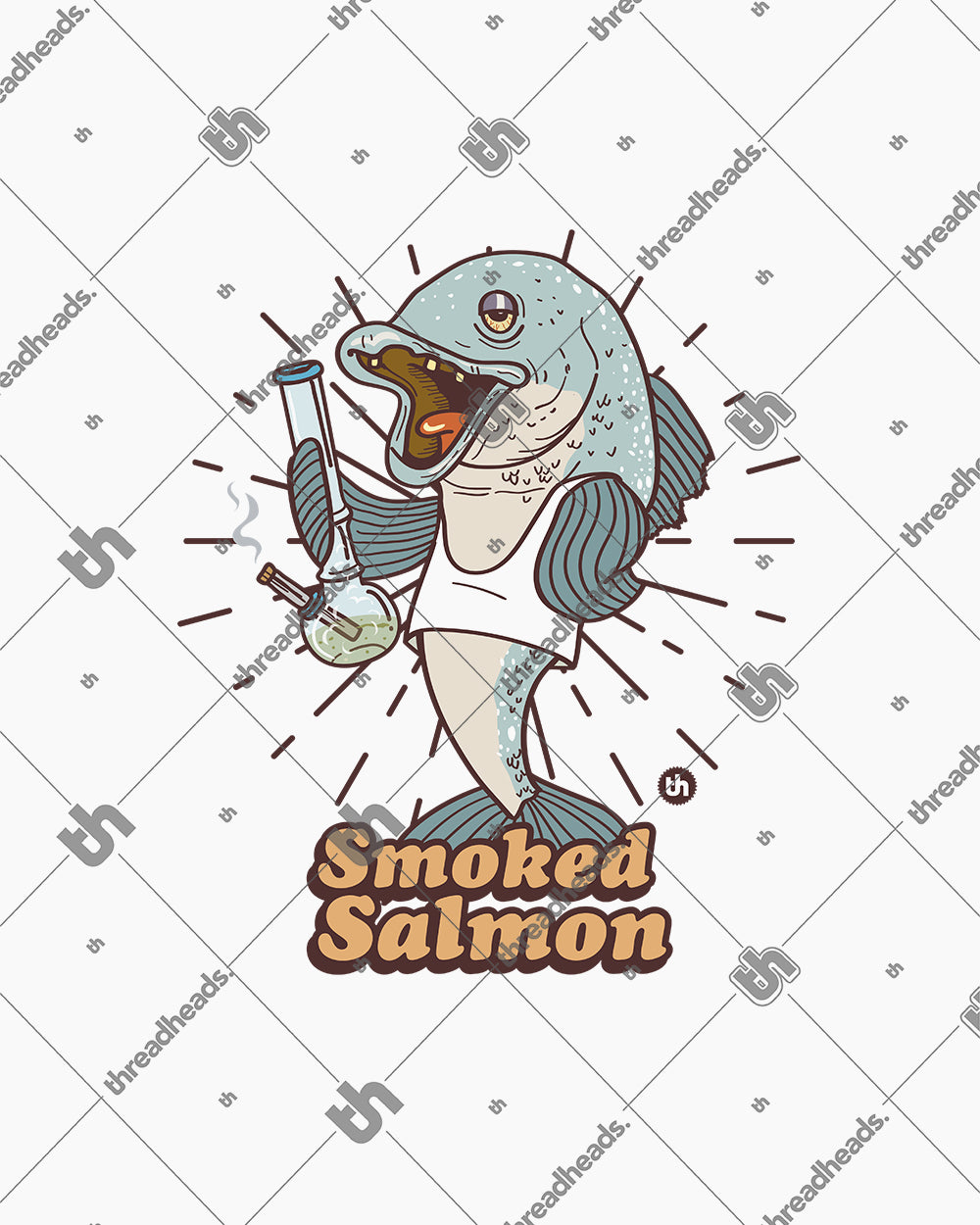 Smoked Salmon T-Shirt Australia Online #colour_white
