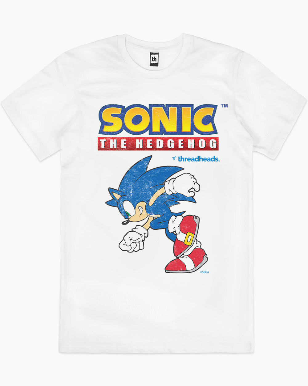 Sonic Always on the Run T-Shirt Australia Online #colour_white