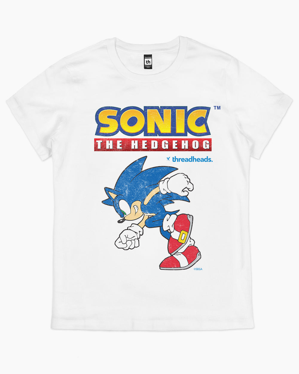 Sonic Always on the Run T-Shirt Australia Online #colour_white
