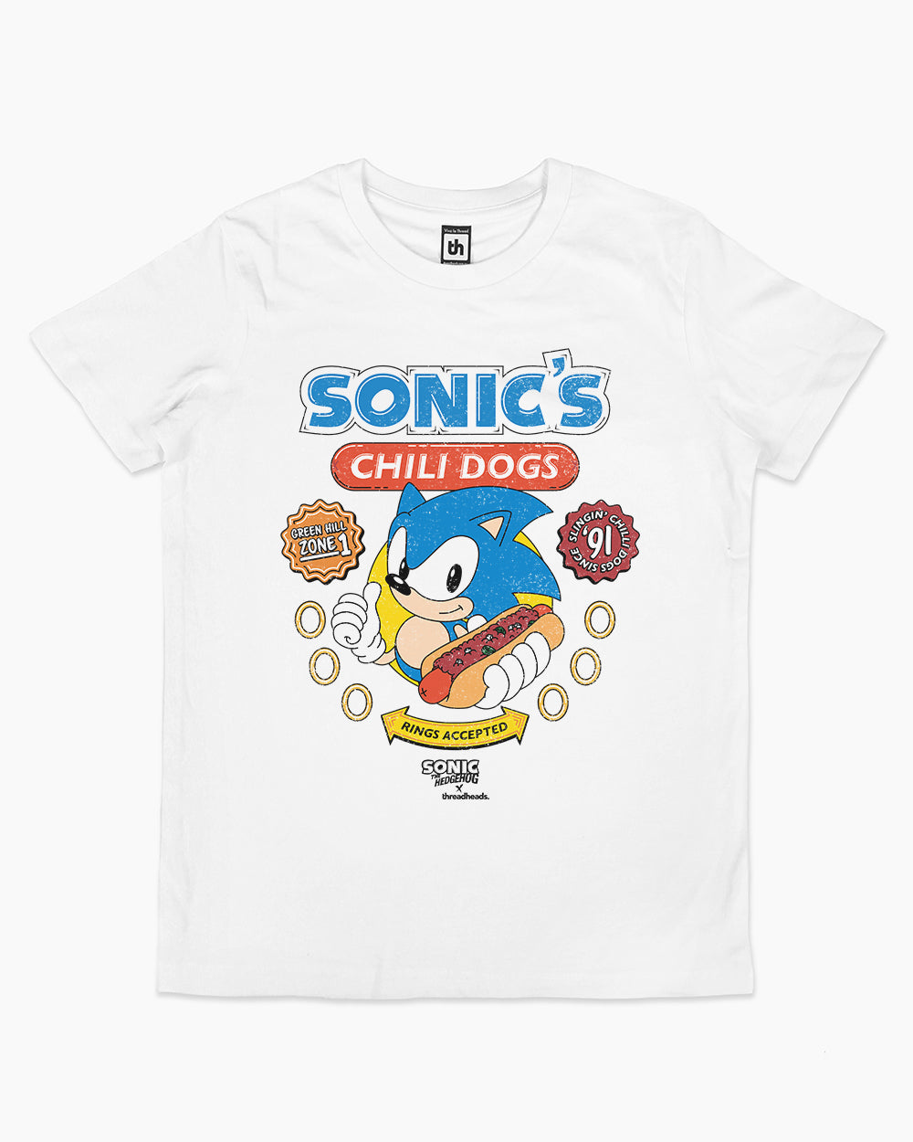 Sonic Chili Dogs Kids T-Shirt Australia Online #colour_white