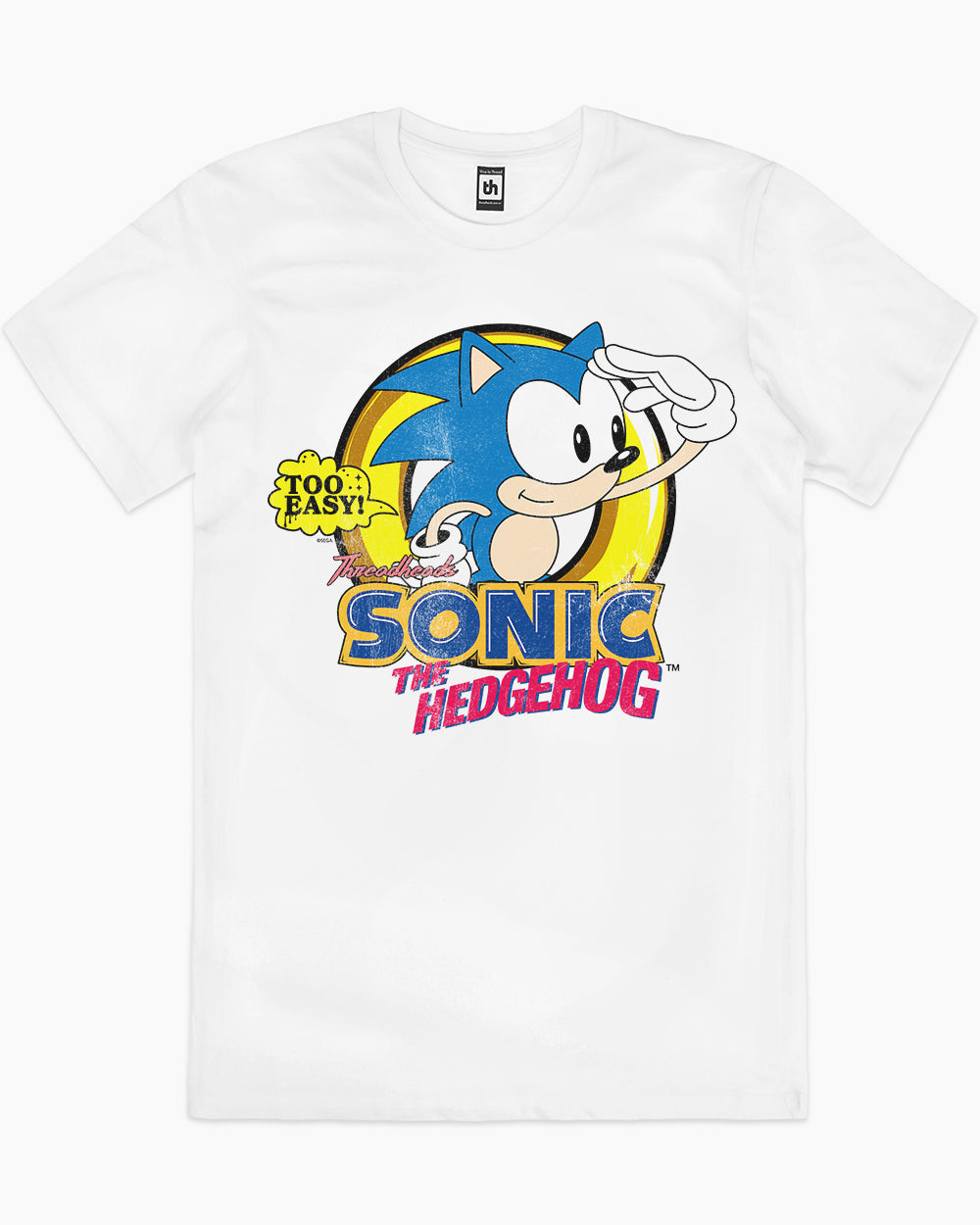 Sonic Too Easy T-Shirt Australia Online #colour_white
