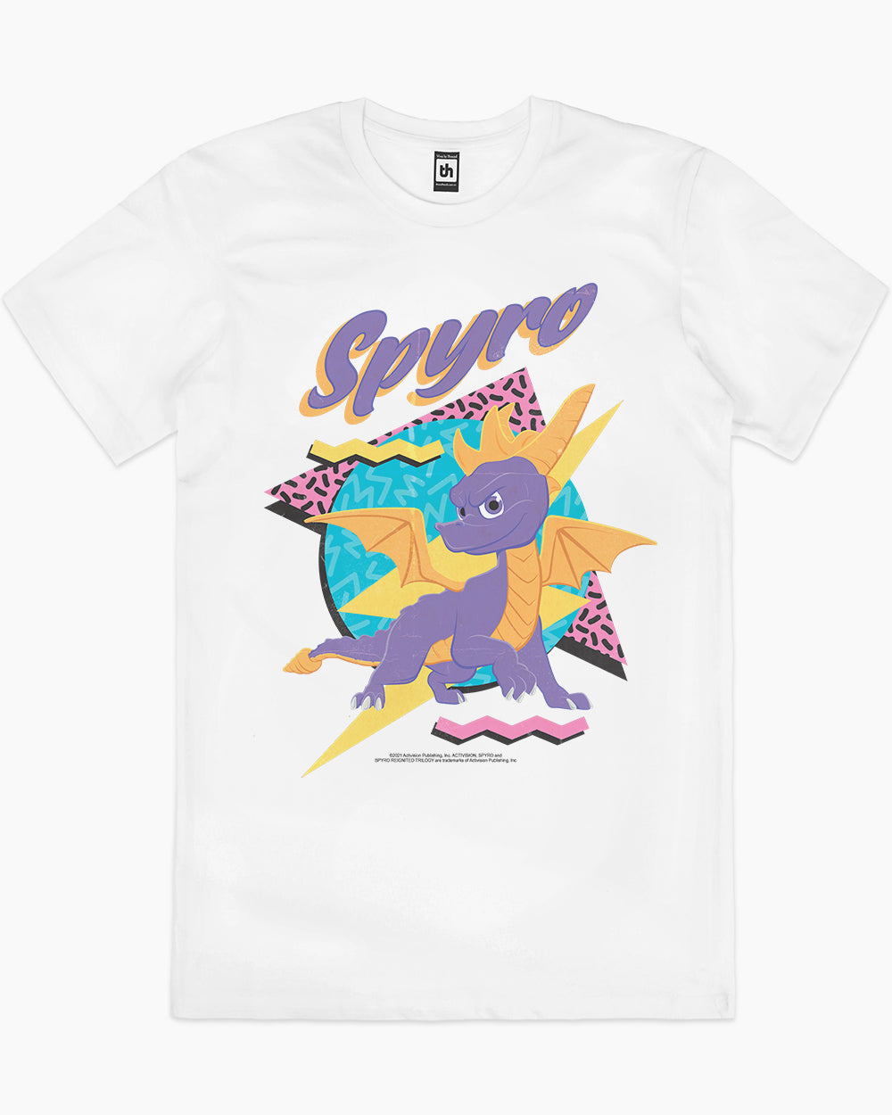 Spyro 90s Cartoon T-Shirt Australia Online #colour_white