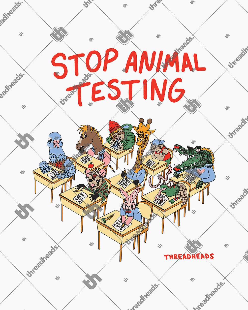 Stop Animal Testing Crop Tee Australia Online #colour_white