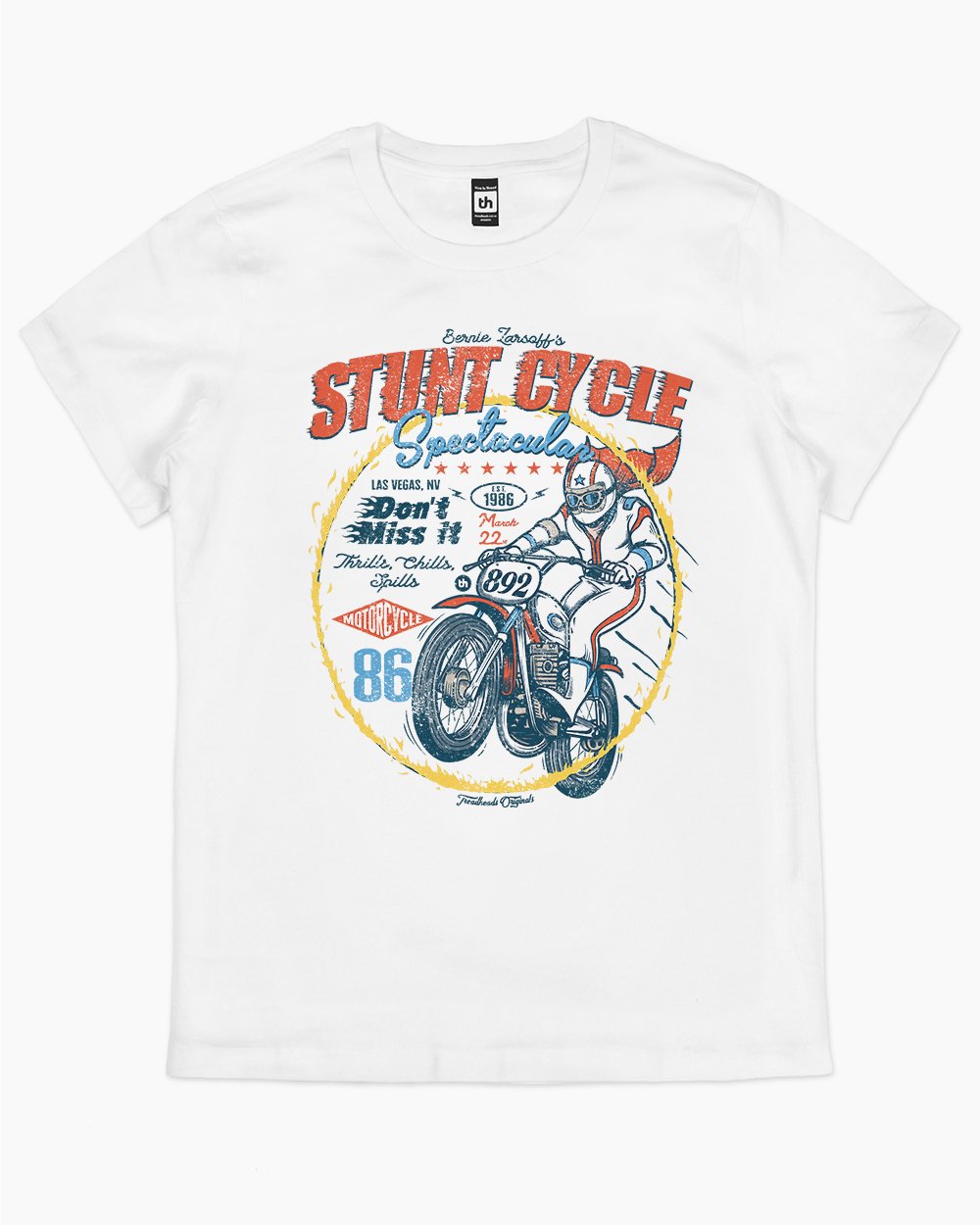 Stunt Cycle T-Shirt Australia Online #colour_white