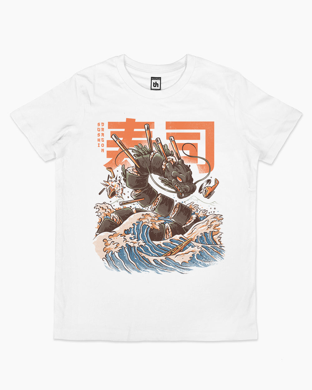 Sushi Dragon Kids T-Shirt Australia Online #colour_white