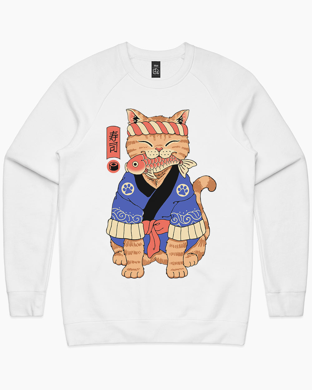 Sushi Meowster Sweater Australia Online #colour_white