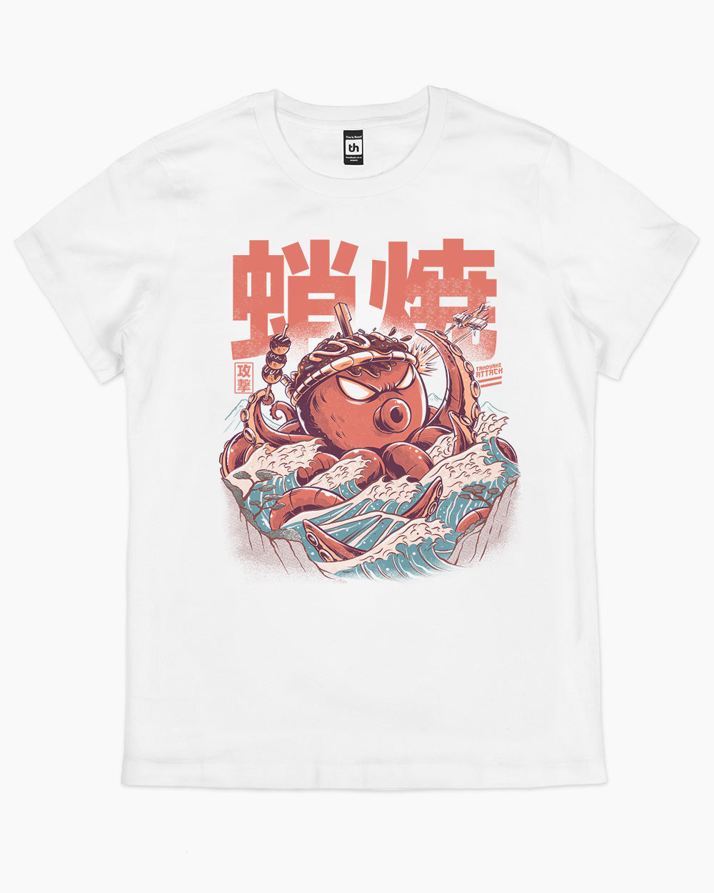 Takoyaki Attack T-Shirt Australia Online #colour_white