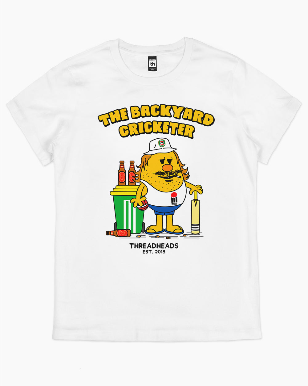 The Backyard Cricketer T-Shirt Australia Online #colour_white