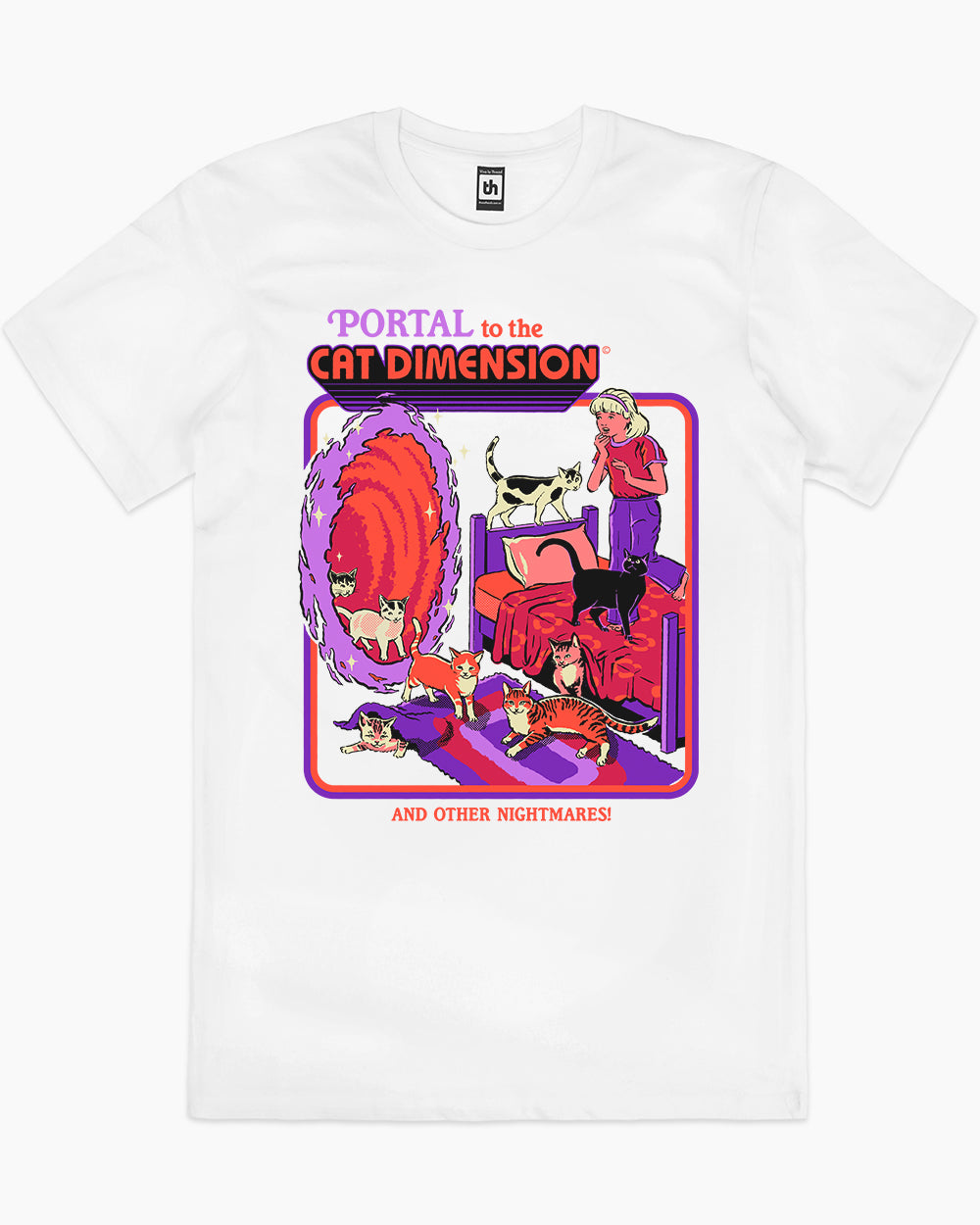 The Cat Dimension T-Shirt Australia Online #colour_white