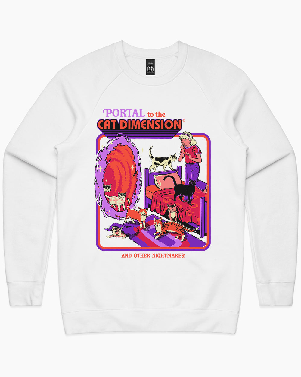 The Cat Dimension Sweater Australia Online #colour_white