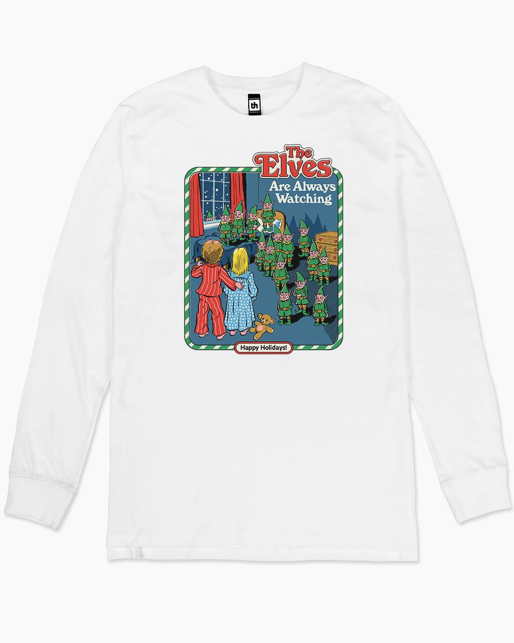 The Elves are Always Watching Long Sleeve Australia Online #colour_white