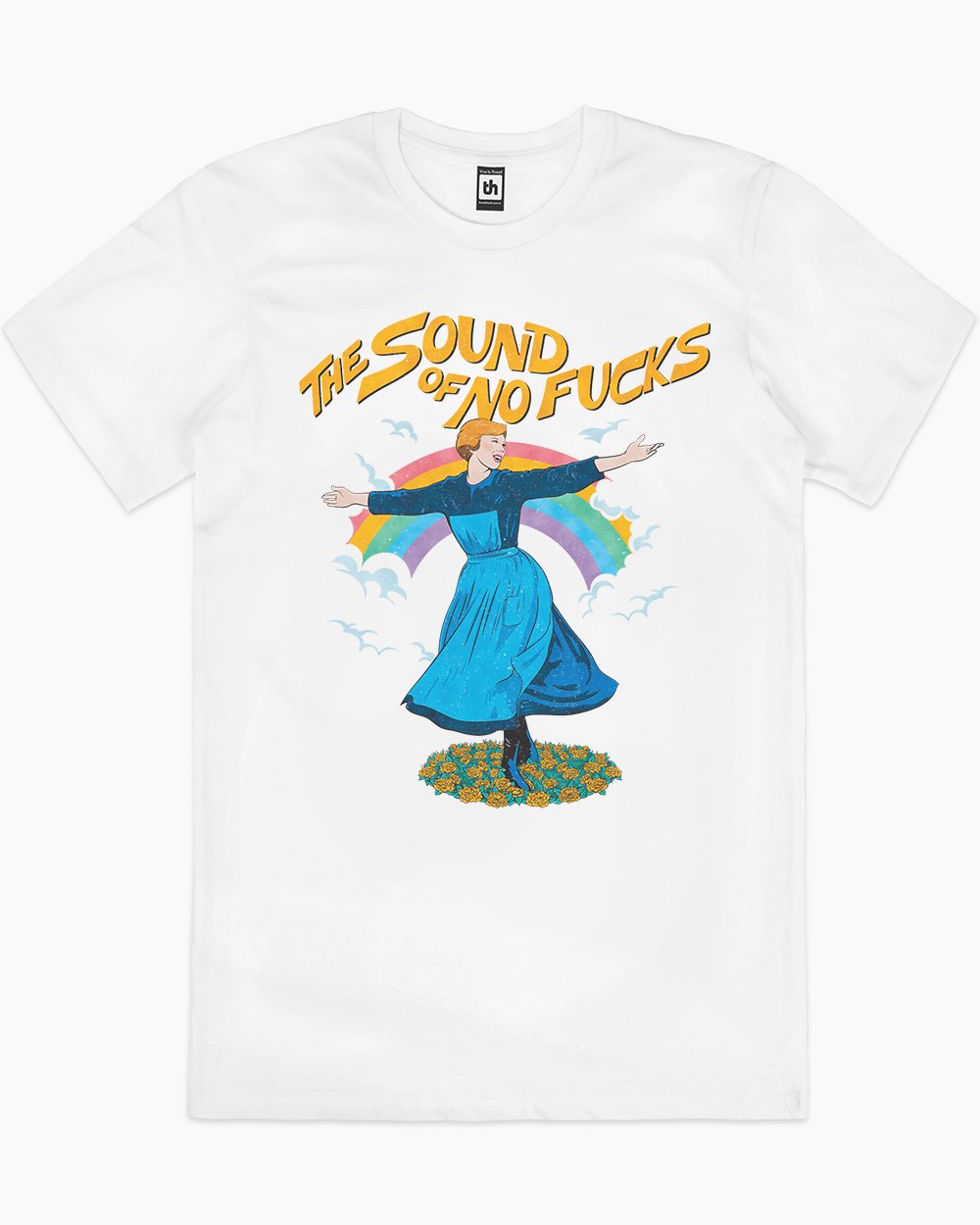 The Sound of No Fucks T-Shirt Australia Online #colour_white