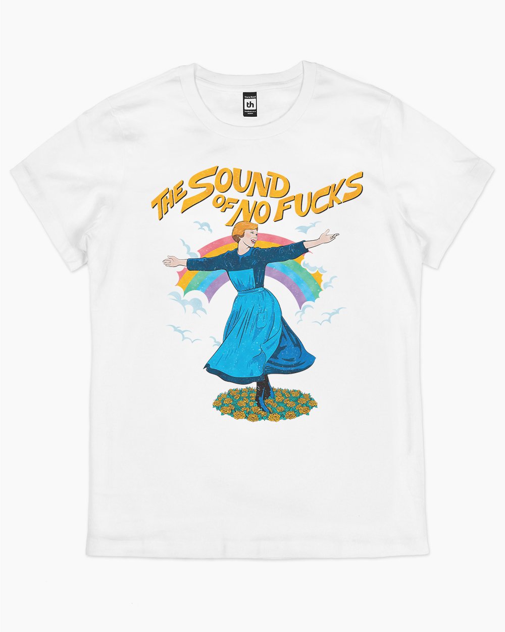 The Sound of No Fucks T-Shirt Australia Online #colour_white