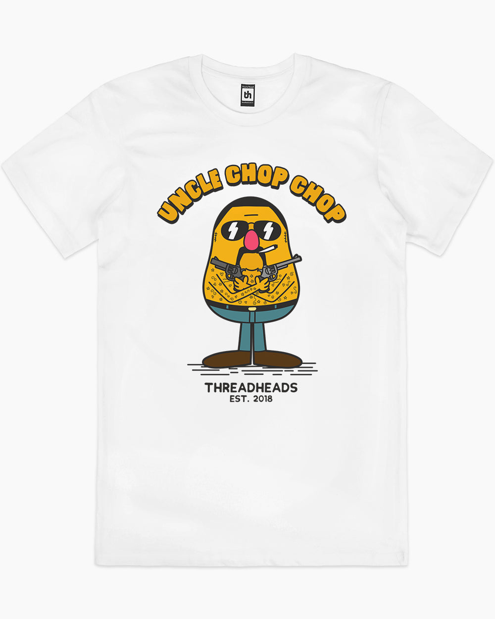 Uncle Chop Chop T-Shirt Australia Online #colour_white