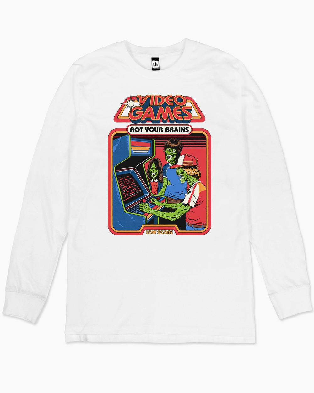 Video Games Rot Your Brains Long Sleeve Australia Online #colour_white