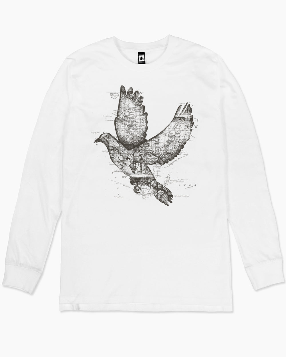 Wanderlust Bird Long Sleeve Australia Online #colour_white