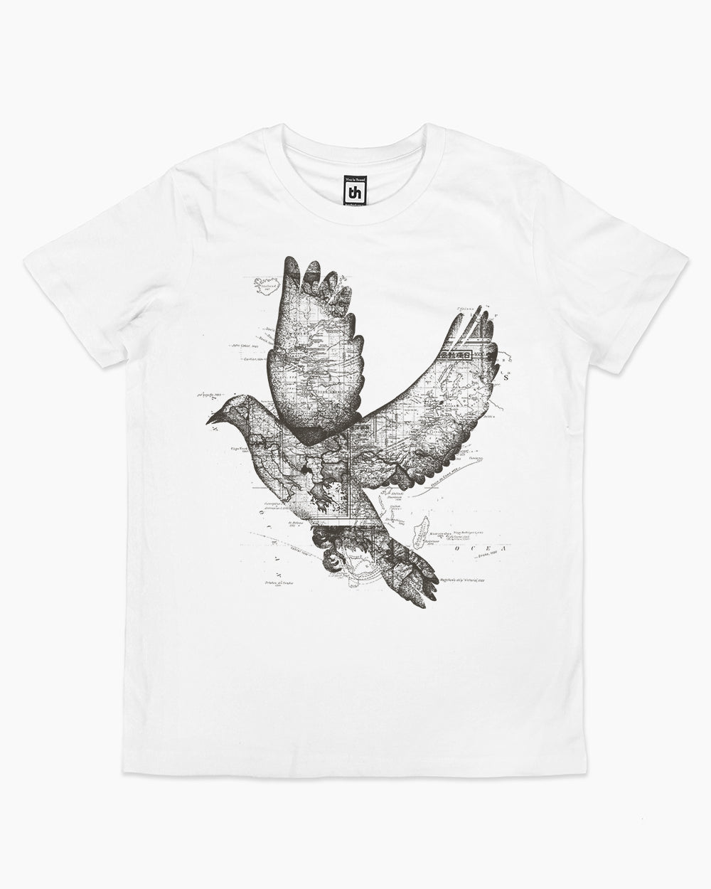 Wanderlust Bird Kids T-Shirt Australia Online #colour_white