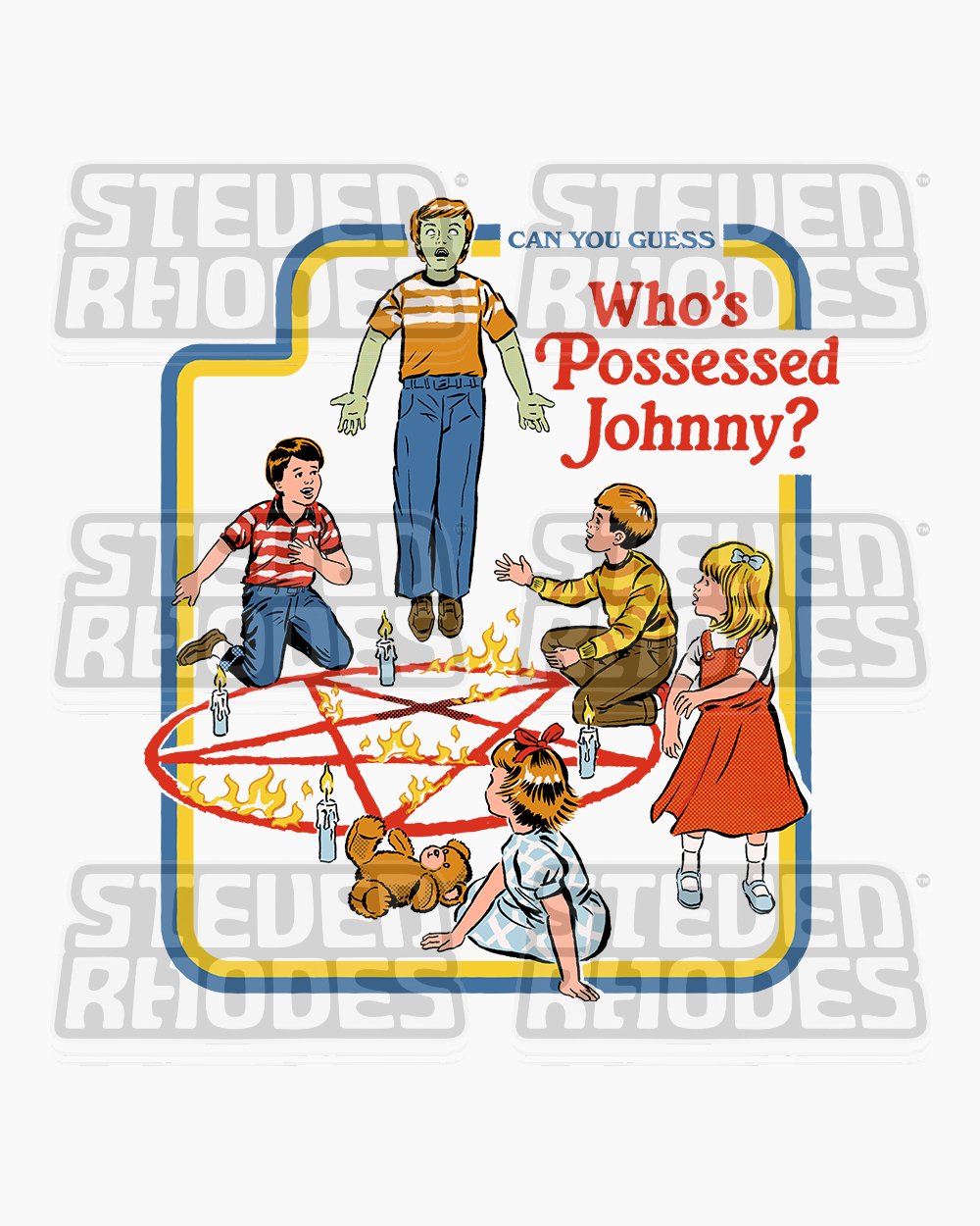Who's Possessed Johnny? T-Shirt Australia Online #colour_white