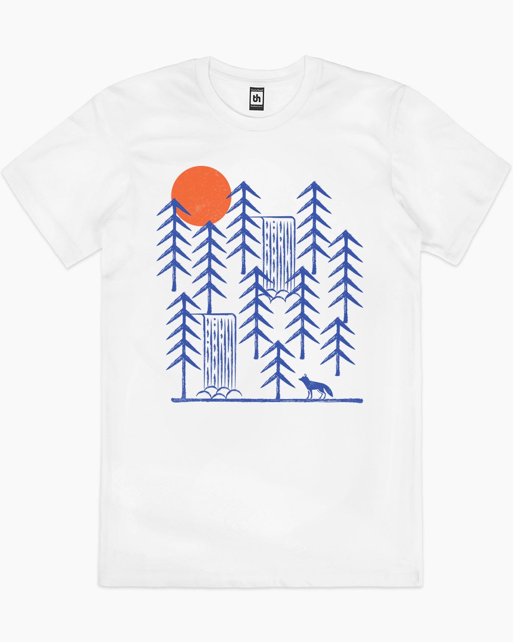 Wild Day Fox T-Shirt Australia Online #colour_white