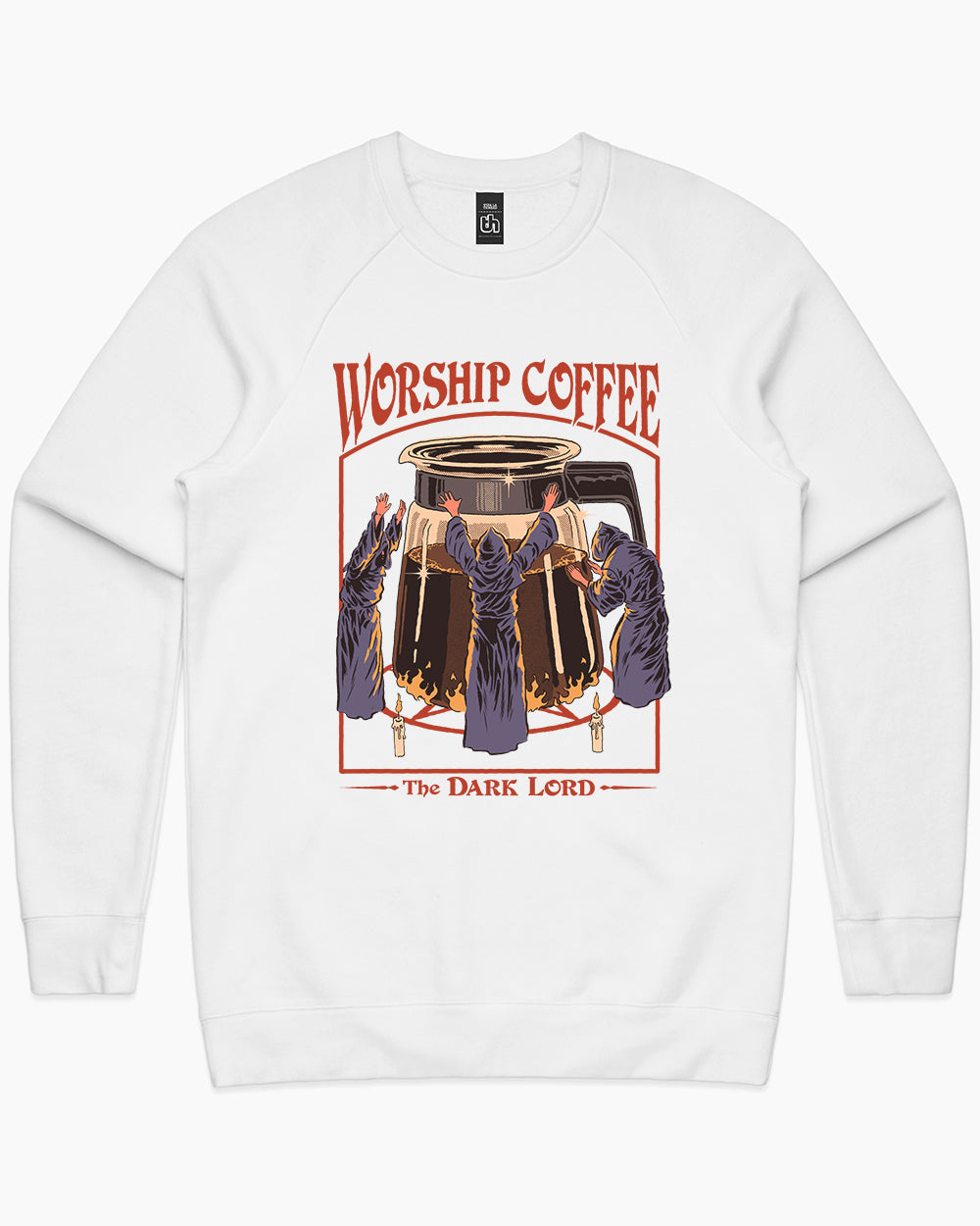 Worship Coffee Sweater Australia Online #colour_white